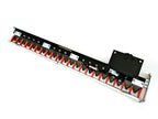 DELEKS HR hydraulic hedge cutter bar, angled studio view