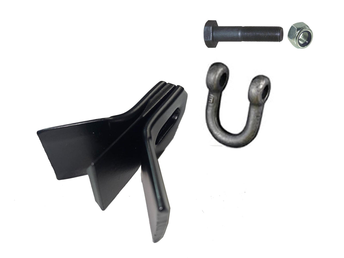 DELEKS flail mower knife set: Y knife, bolt with lock nut and shackle, ø12 mm
