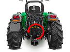 Diagram of reverse PTO rotation on a compact tractor for the APE SX flail mower