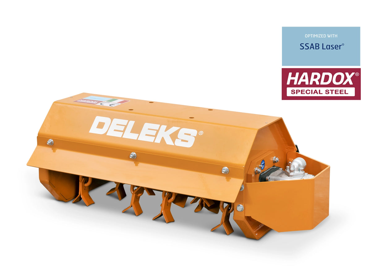 DELEKS AR hydraulic forestry mulcher for mini excavators, studio view