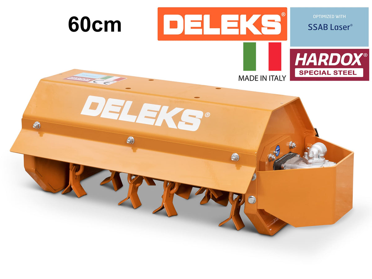 DELEKS ARS60 mulcher head, 24" working width, studio view