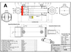 Hydraulic cylinder drawing of the DELEKS CF10 tree shear