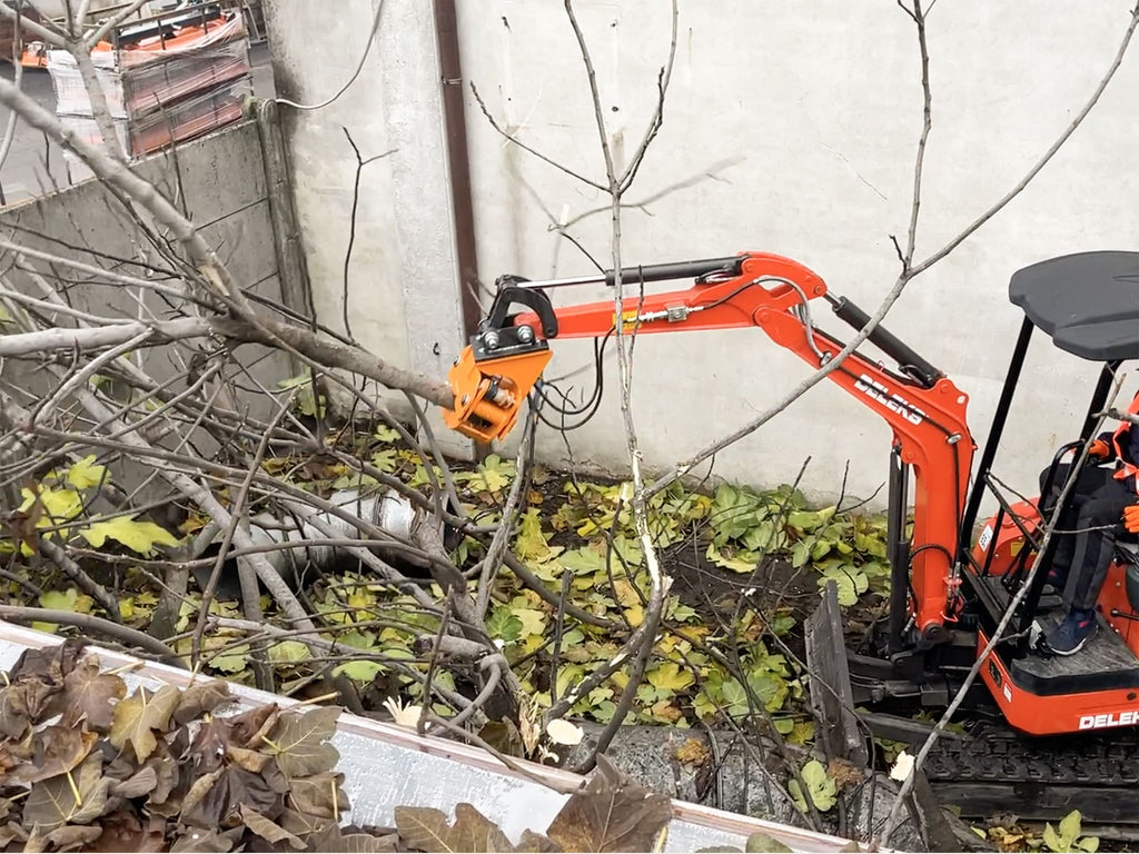 CF10 - Mini-Excavator Hydraulic Tree Shear / Grab - 100% HARDOX