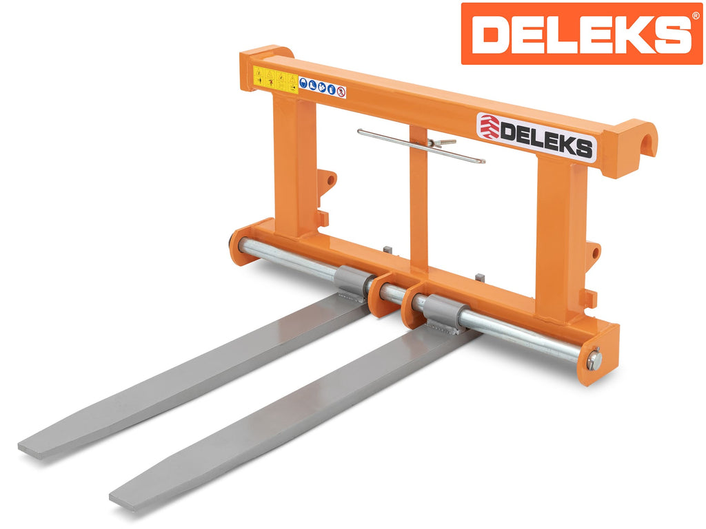 DELEKS D-700E front loader pallet forks, studio view