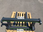 DELEKS D-700E pallet forks front view with frame width dimension