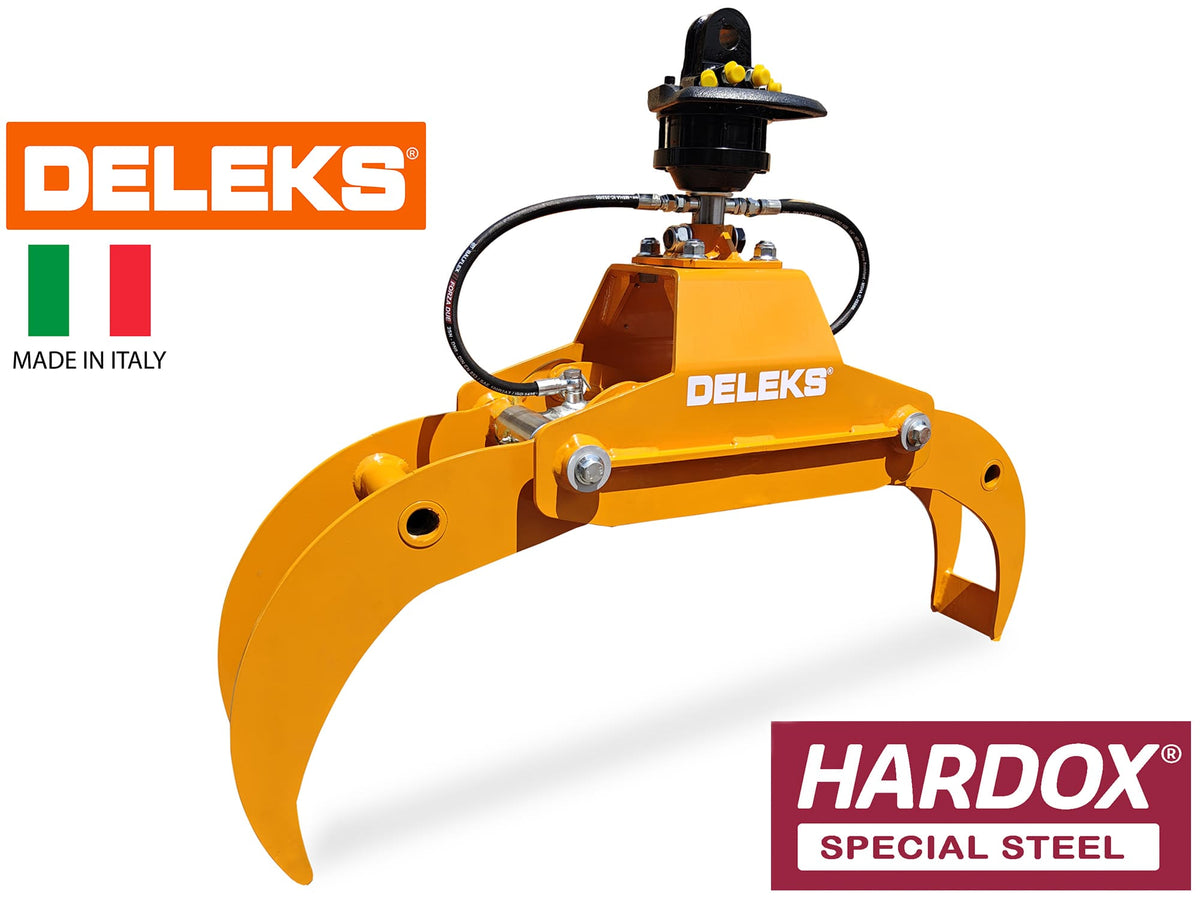 DELEKS DK10H log grapple with GR10 rotator, studio view