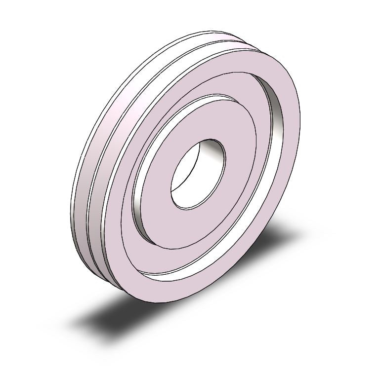 G100.008 - Big pulley, A belt 100 diam. 55 hole 2 grooves