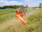 DELEKS GIRAFFA verge mower angled upwards to cut a slope