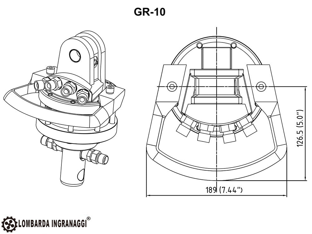 GR10 - Hydraulic Rotator Lombarda Ingranaggi