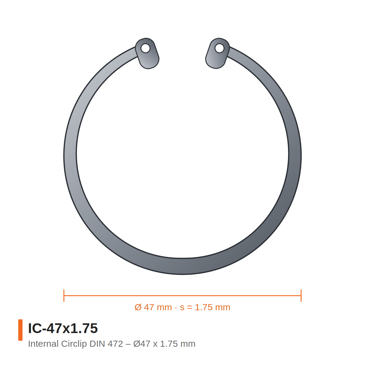 IC-47x1.75 - Internal Circlip 47x1.75