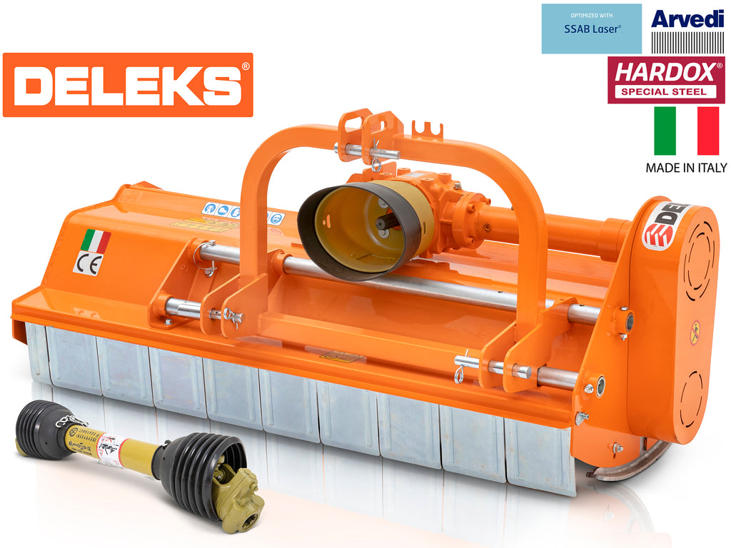 DELEKS LEOPARD flail mower with manual side shift, studio view