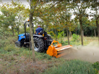 DELEKS LEOPARD heavy-duty mower shredding branches under trees