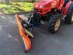 DELEKS LNS snow plow blade angled, front view