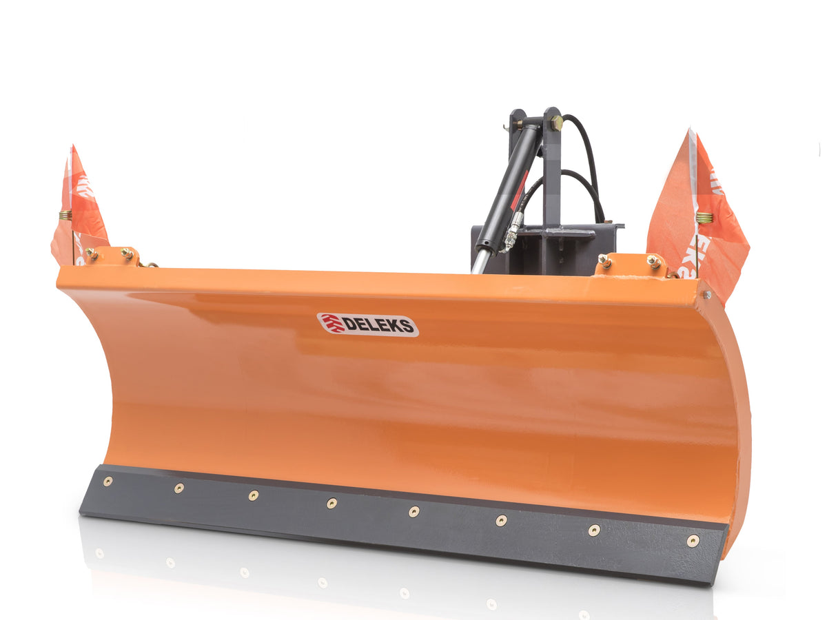 DELEKS LNS snow plow blade with hydraulic angling, studio view