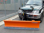 Pickup truck with DELEKS LNS-J snow plow, front view