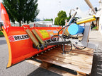 Rear view of the DELEKS LNS-J plow showing the hydraulic power unit