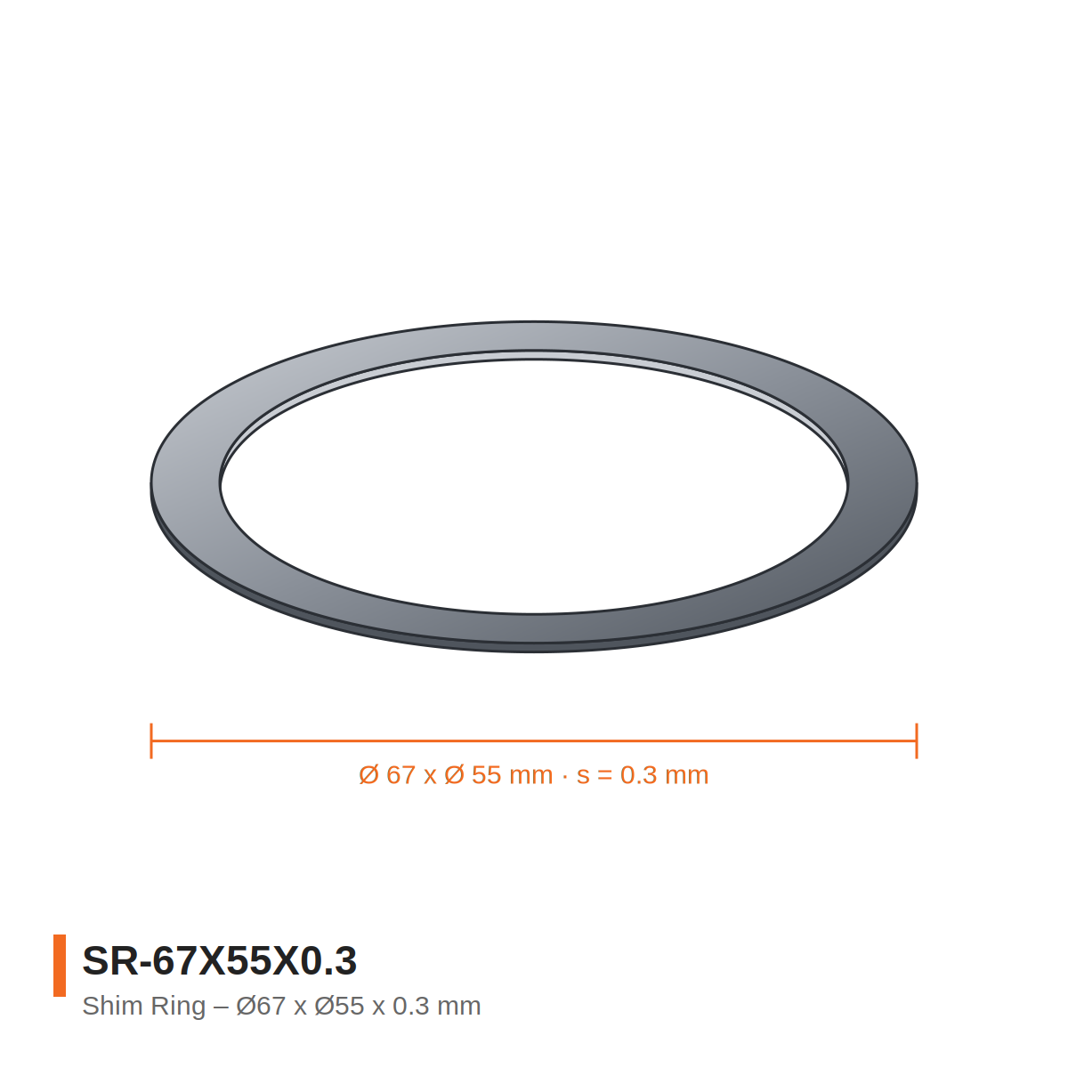 SR-67X55X0.3 - Shim Ring 67x55x0.3
