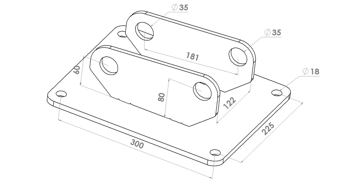 ARJ.B - Linkage plate for forestry mulcher