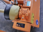 Gearbox and hitch detail of the DELEKS VOLPE flail mower